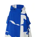 Burberry EKD wool blanket cape - Blue