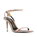 TOM FORD Padlock 120mm leather sandals - Pink