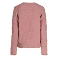 Pringle of Scotland cable-knit wool-blend jumper - Pink