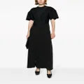 Mugler organic-cotton side-slit maxi dress - Black