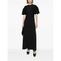 Mugler organic-cotton side-slit maxi dress - Black