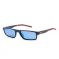Tommy Hilfiger logo-embossed square-frame sunglasses - Blue