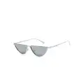 Emporio Armani logo-engraved cat eye-frame sunglasses - Silver