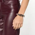 ISABEL MARANT glass crystal-embellished curb-chain bracelet - Silver