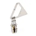 Prada charm-detail triangle keyring - Silver