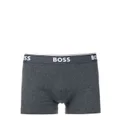 BOSS stripe-trim logo-waistband boxers - Grey