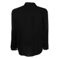 John Richmond pointed-collar button-up silk shirt - Black