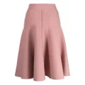Pringle of Scotland wool-blend knitted midi skirt - Pink
