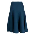 Pringle of Scotland wool-blend knitted midi skirt - Blue