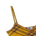 Burberry check-pattern knitted bralette bra - Yellow