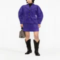 GANNI organic cotton-blend corduroy miniskirt - Purple
