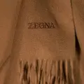 Zegna fringed-edge cashmere scarf - Brown