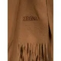 Zegna fringed-edge cashmere scarf - Brown