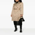 Versace double-breasted cotton trench coat - Neutrals