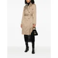 Versace double-breasted cotton trench coat - Neutrals