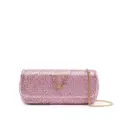 Versace Virtus rhinestone-embellished shoulder bag - Pink