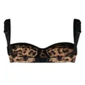 Dolce & Gabbana leopard-print balconette bra - Black