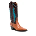 Buttero 50mm leather cowboy boots - Blue