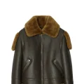 Burberry shearling leather aviator jacket - Green