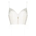 Kiki de Montparnasse lace-up fastening corset top - White