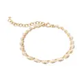 Fernando Jorge 18kt yellow gold Surrounding mother-of-pearl and diamond bracelet
