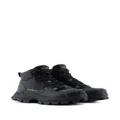 Emporio Armani ripstop-texture mesh-panelled sneakers - Black