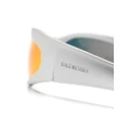Balenciaga Eyewear Reverse XP Wrap oval-frame sunglasses - Silver