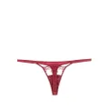 Fleur Of England Gisele floral-embroidered thong