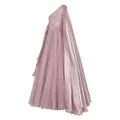 MAISON AVA rhinestone-embellished draped satin gown - Purple