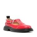 GANNI Everyday contrast-stitching ballerina shoes - Red