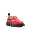 GANNI Everyday contrast-stitching ballerina shoes - Red