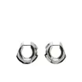 Burberry Hollow two-tone hoop earrings - Silver