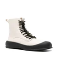 Bally lace-up leather boots - White