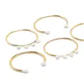 ISABEL MARANT Casablanca beaded rings (set of five) - Gold
