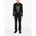 Dolce & Gabbana zip-up leather biker jacket - Black