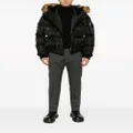 Dsquared2 logo-patch hooded down jacket - Black