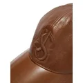 Jil Sander leather baseball cap - Brown