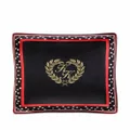 Dolce & Gabbana lion-embroidered silk pillow - Black