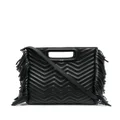 Maje M quilted leather bag - Black