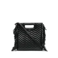 Maje M quilted leather bag - Black