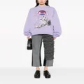 MSGM graphic-print cotton sweatshirt - Purple