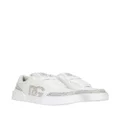 Dolce & Gabbana rhinestone-embellished leather sneakers - White
