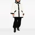 Moschino contrasting-trim single-breasted coat - White