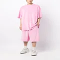 TEAM WANG design brushed-effect drawstring bermuda shorts - Pink