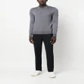 Canali fine-knit wool polo top - Grey
