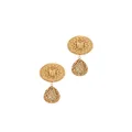 Dolce & Gabbana logo-engraved drop earrings - Gold