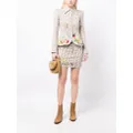 Christian Dior Pre-Owned Trotter floral-embroidered skirt suit - Brown