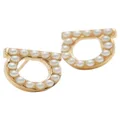 Ferragamo Gancini pearl-embellished earrings - Gold
