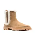 Tod's shearling-trim chelsea boots - Neutrals