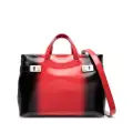 Ferragamo airbrush-effect leather tote - Red